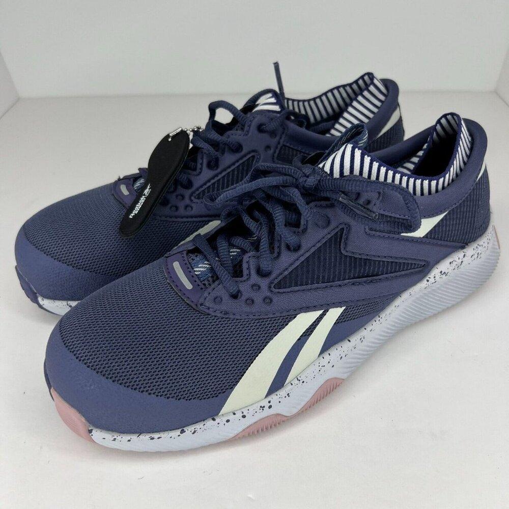 Reebok Womens F2413-18 Blue HIIT TR Mesh Lace Up Size 11W Safety Shoes